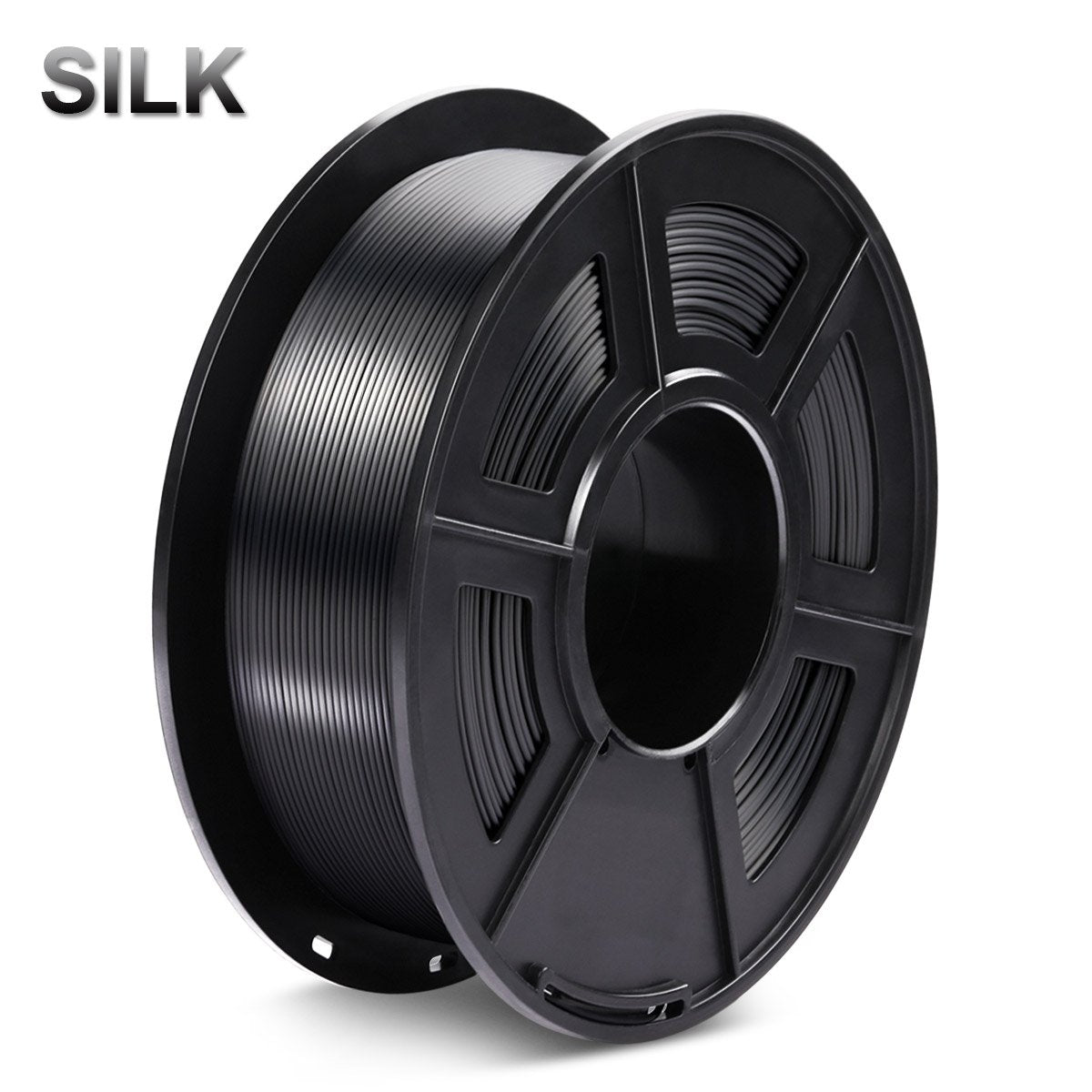 1 x Silk PLA+ 3D Filament 1.75mm Black - 1KG
